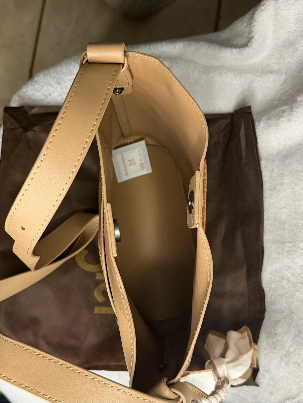 Wrangler Beige/Tan Crossbody Bag - Smooth Faux-Leather